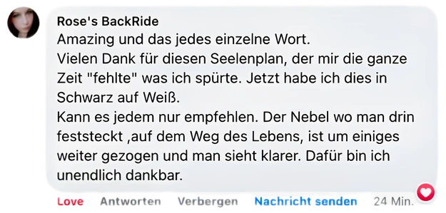 Sandra Hirsch Erfahrungsbericht 6 – Kundin berichtet über ihren Seelenplan